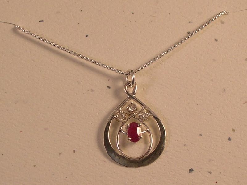 Diamond and Ruby Pendant